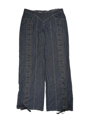 Lioness Daydream Tie Up Jeans in Dark Denim